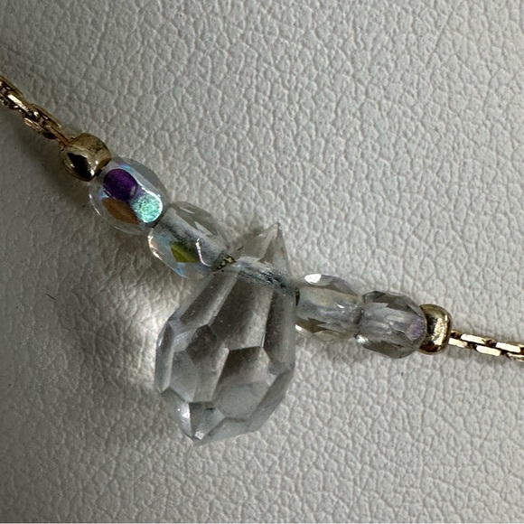 Givenchy Vintage Crystal and Gold Tone Necklace- 16-18” Adjustable & Fabulous - Picture 4 of 10